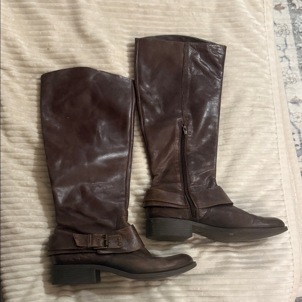 Jessica Simpson Brown Leather Knee-High Boots